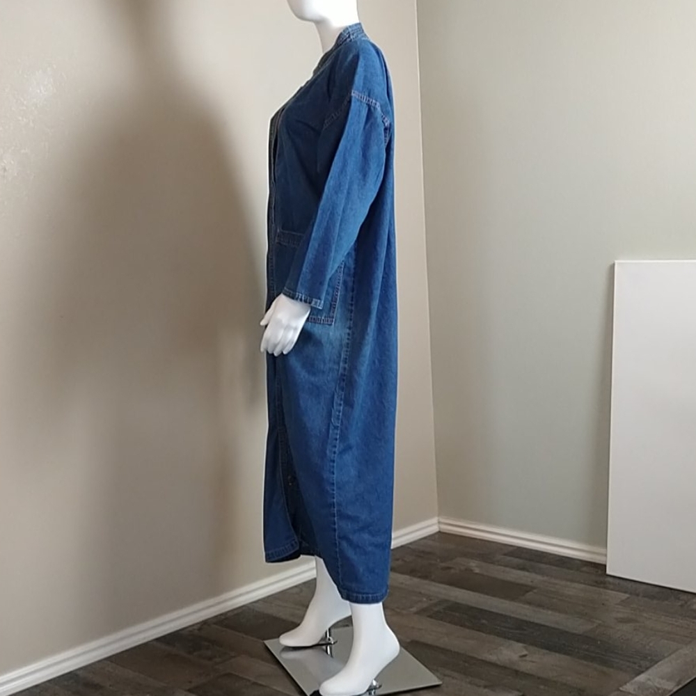 Vintage Orvis Jean Button Up Long Dress - Picture 3 of 12